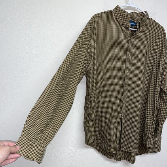 Vintage Ralph Lauren Shirt Mens XL Brown Plaid Classic Fit Button Down Preppy - Picture 3 of 7